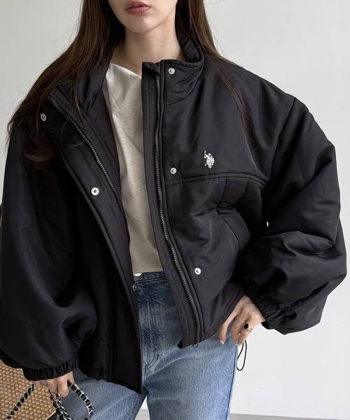  U.S. POLO ASSN. 刺繡立領外套