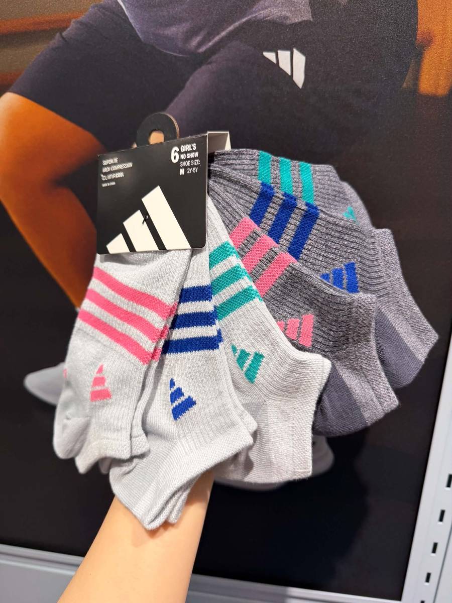 🧦💗 adidas 女童隱形襪 6雙組