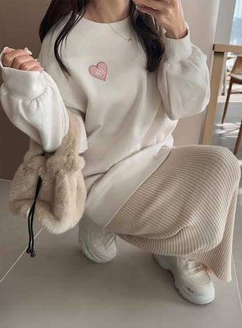 🇯🇵 日本 GRL 愛心泡泡袖大學T