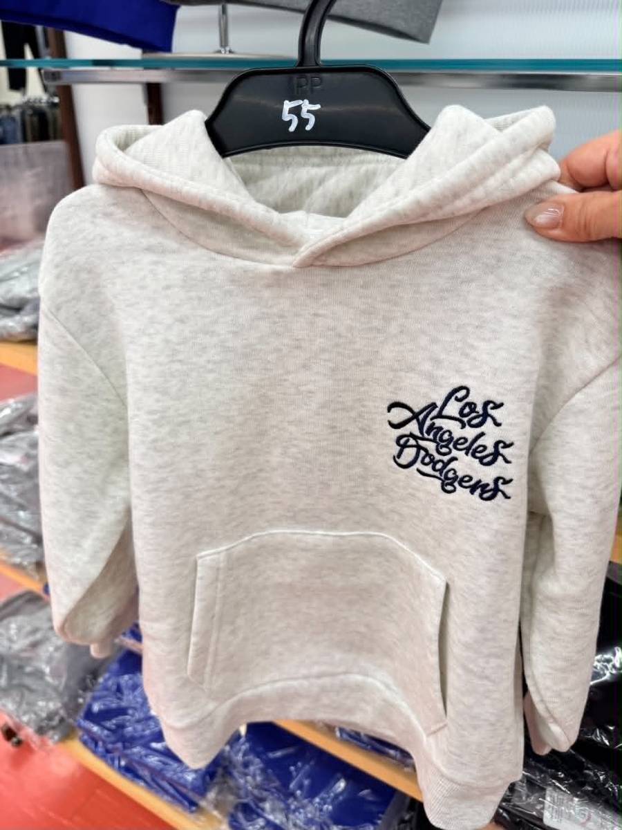 ⚾ MLB 兒童薄刷毛帽T 🤍🖤