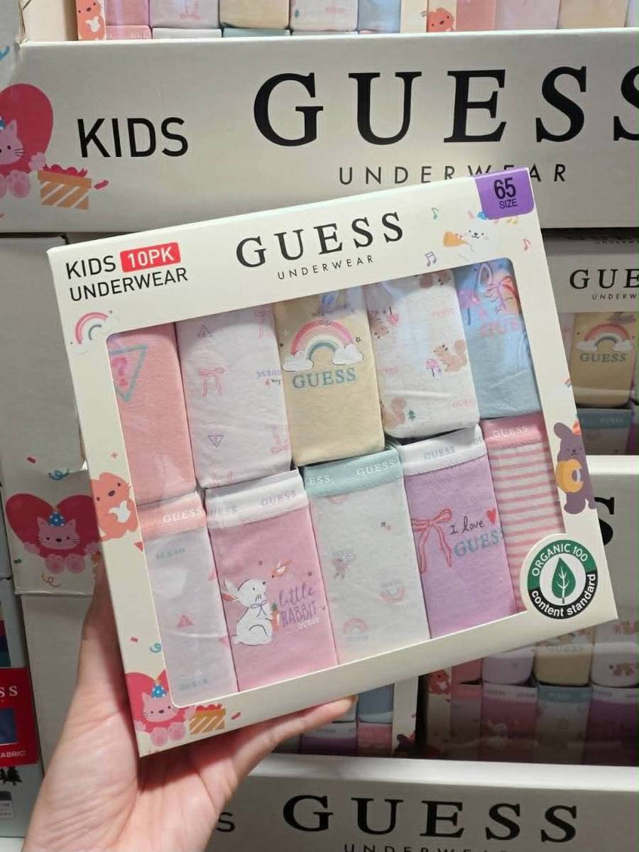 🇰🇷 GUESS 有機棉兒童內褲10件盒裝組 🎀