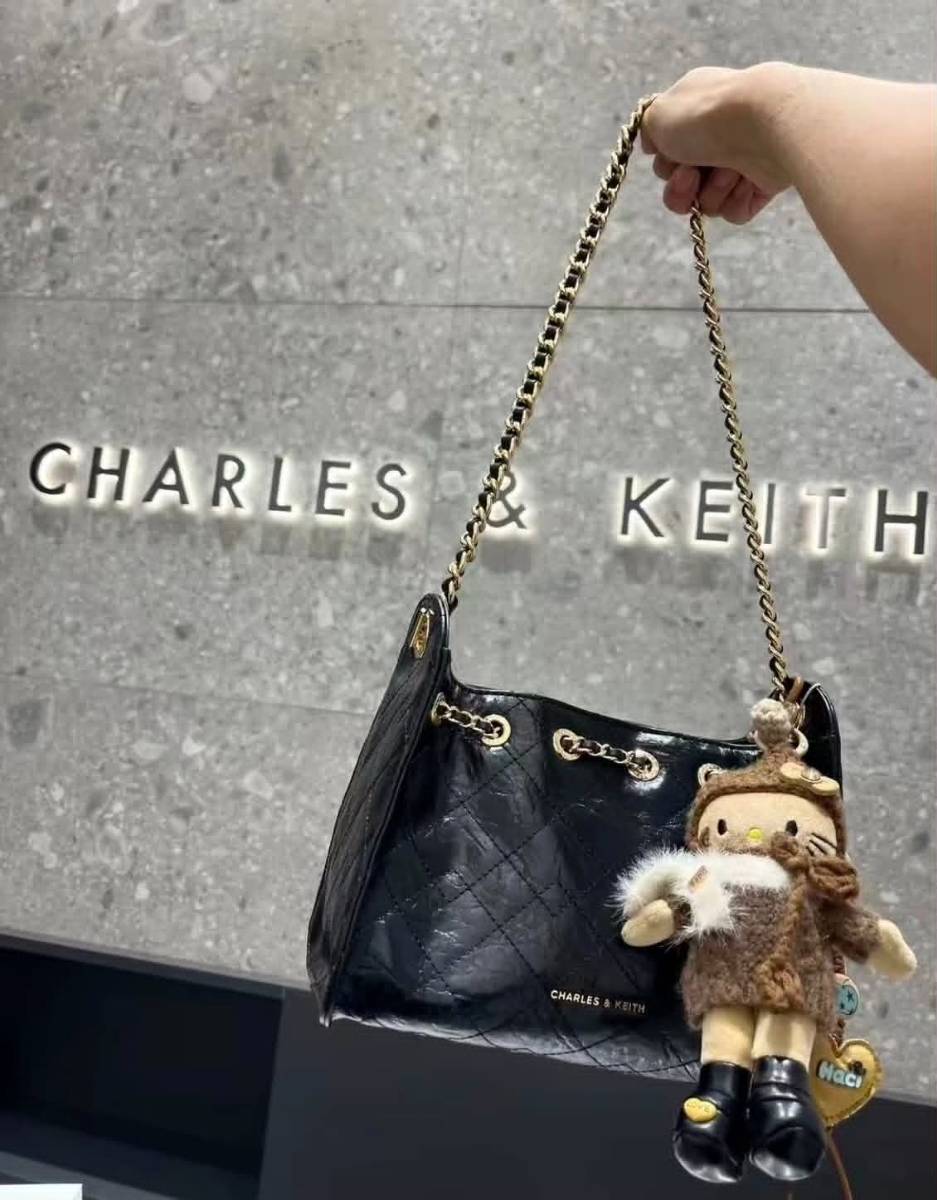 🖤 CHARLES & KEITH Duo 菱格流浪包