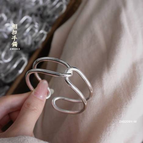 HK0908 相扣手鐲 999.9足銀