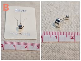 S511-韓國925耳扣式耳環(單支)-B