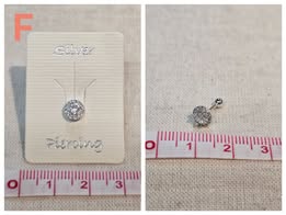 S511-韓國925耳扣式耳環(單支)-F