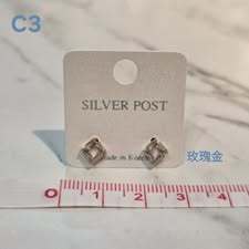 S512-質感高品純銀耳針耳環-C3