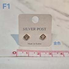 S512-質感高品純銀耳針耳環-F1