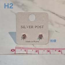S512-質感高品純銀耳針耳環-H2
