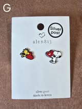 S512-聖誕節可愛動畫耳環-G