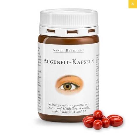 🇩🇪德國Sanct Bernhard聖伯納德 Augenfit-Kapseln 藍莓葉黃素護眼膠囊90粒  (3個月份) 