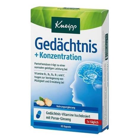 🇩🇪德國Kneipp 克奈圃 Gedächtnis + Konzentration 強化記憶力健腦膠囊 30粒