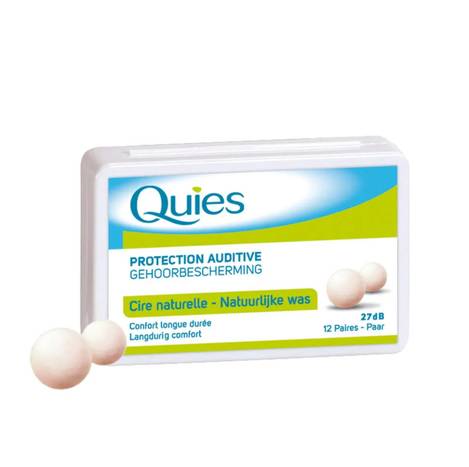 🇫🇷法國 Quies 天然蠟製可塑型耳塞（附棉花保護）12入