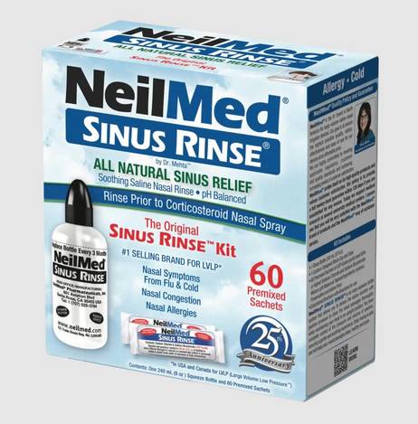 🇺🇸美國NeilMed 耐有美 Sinus Rinse 成人洗鼻器組 (鹽包60入)