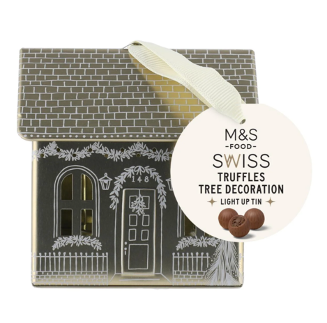 🇬🇧英國M&S瑪莎 2026聖誕 Swiss Truffles 瑞士松露巧克力聖誕樹裝飾 62g - 小屋