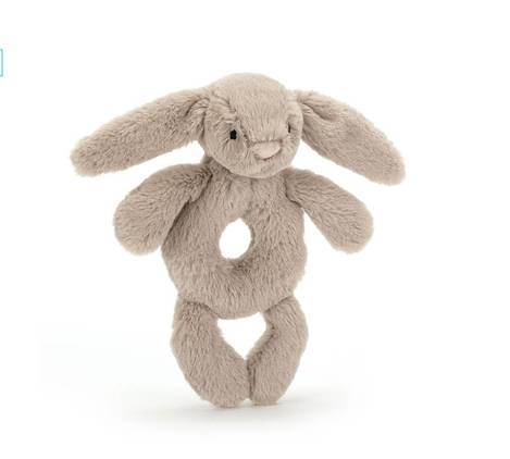 英國Jellycat Bashful Bunny Ring Rattle
