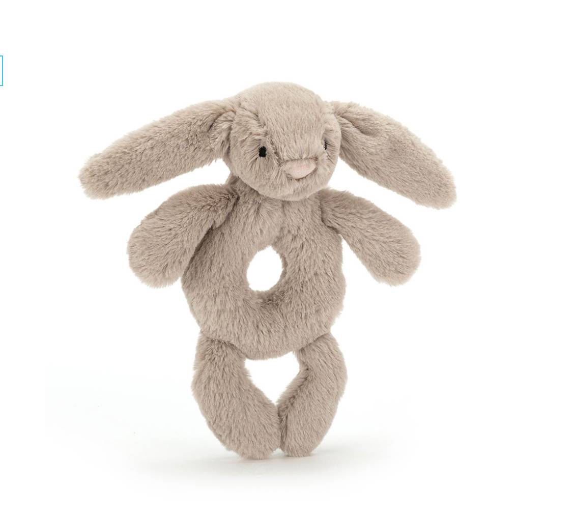 英國Jellycat Bashful Bunny Ring Rattle