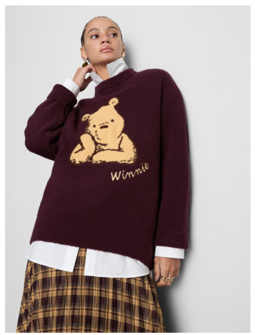 🇬🇧英國PRIMARK x Winnie the pooh 復古小熊維尼針織超大套頭衫