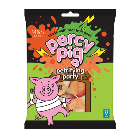 🇬🇧英國M&S瑪莎 Halloween Percy Pig Petrifying Party 萬聖節驚嚇派對果汁軟糖｜150g