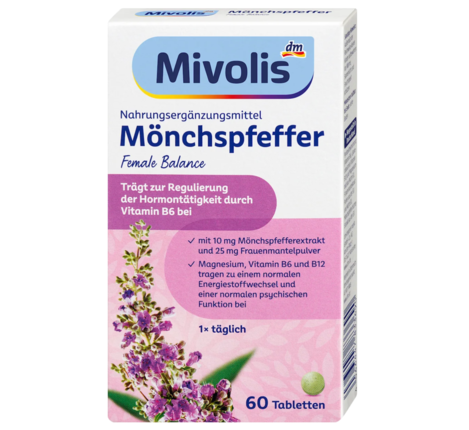 🇩🇪德國Mivolis Mönchspfeffer Tabletten 聖潔莓錠 60錠