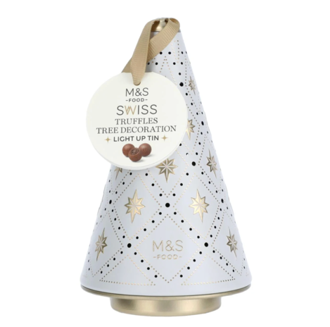 🇬🇧英國M&S 2026聖誕 Swiss Truffles 瑞士松露巧克力聖誕樹裝飾 62g - 小樹