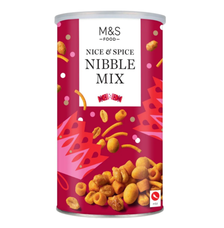 🇬🇧英國M&S 2026聖誕限定 Nice & Spice Nibble Mix 香辣蜂蜜綜合脆脆零 大包裝 500g
