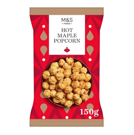 🇬🇧英國M&S 2026聖誕限定 Hot Maple Popcorn 楓糖辣椒太妃爆米花 150g 