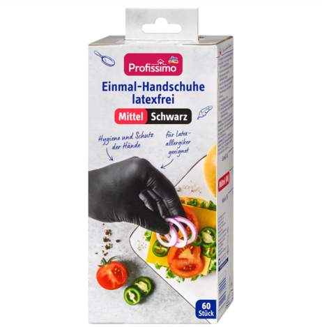 🇩🇪德國Profissimo Einmal-Handschuhe latexfrei 一次性丁腈料理手套 60入