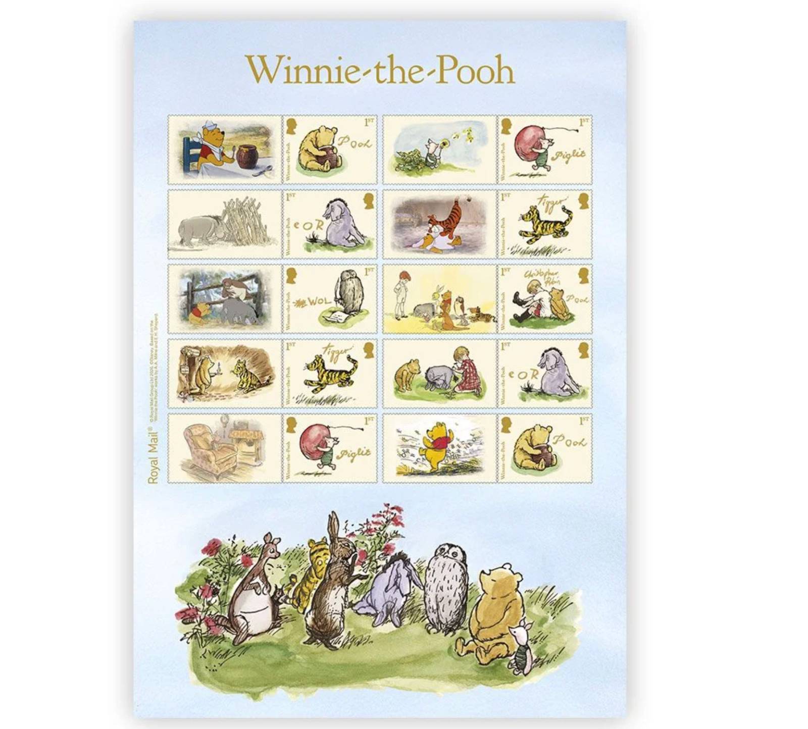 🇬🇧英國Royal Mail Winnie the Pooh Collectors Sheet 小熊維尼百年紀念收藏郵票全張