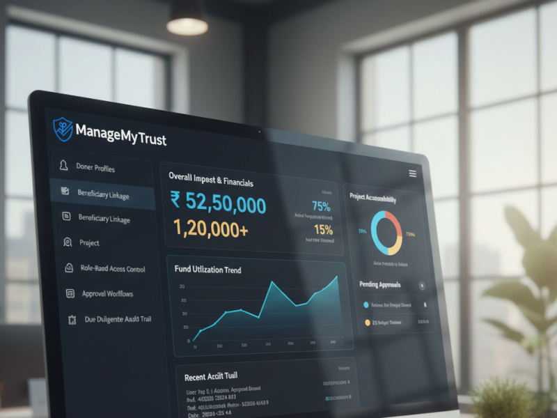 Dashboard preview showing key financial and compliance metrics
