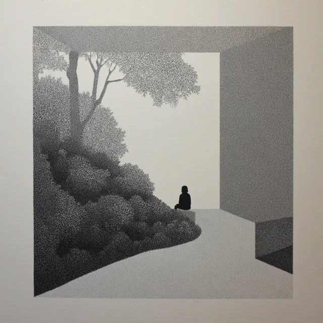 Stippled black&white