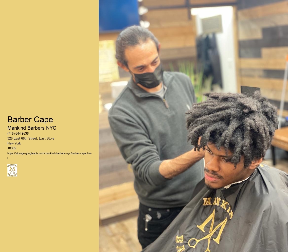 Are there any specific safety precautions to consider when using a barber cape?