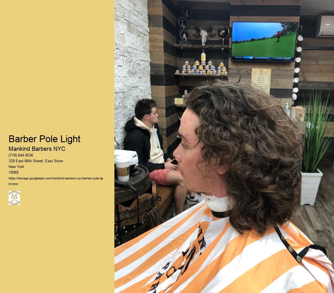 What are the different colors typically used in a barber pole light and what do they represent?