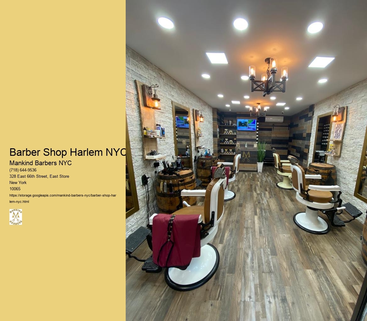 What types of shaving services are offered at the barber shop in Harlem NYC?