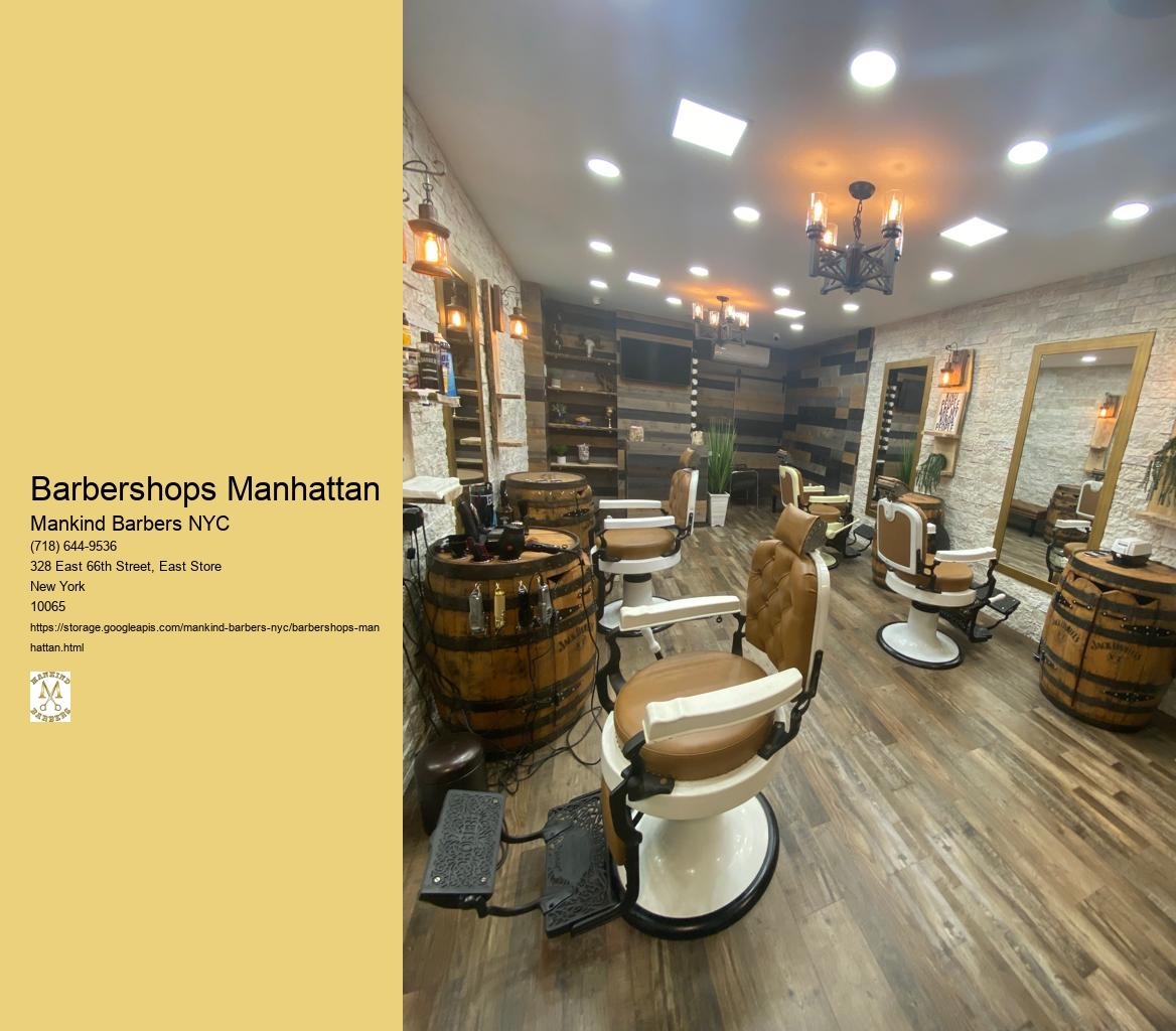 Do barbershops in Manhattan offer any additional services such as facials or scalp treatments?