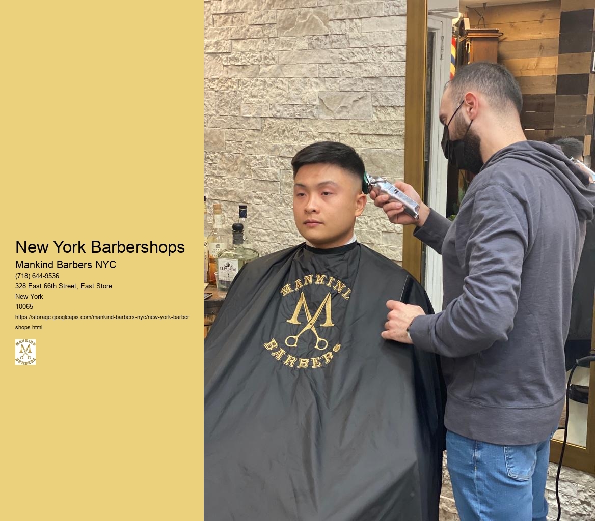 What types of grooming products do barbers in New York recommend for men?