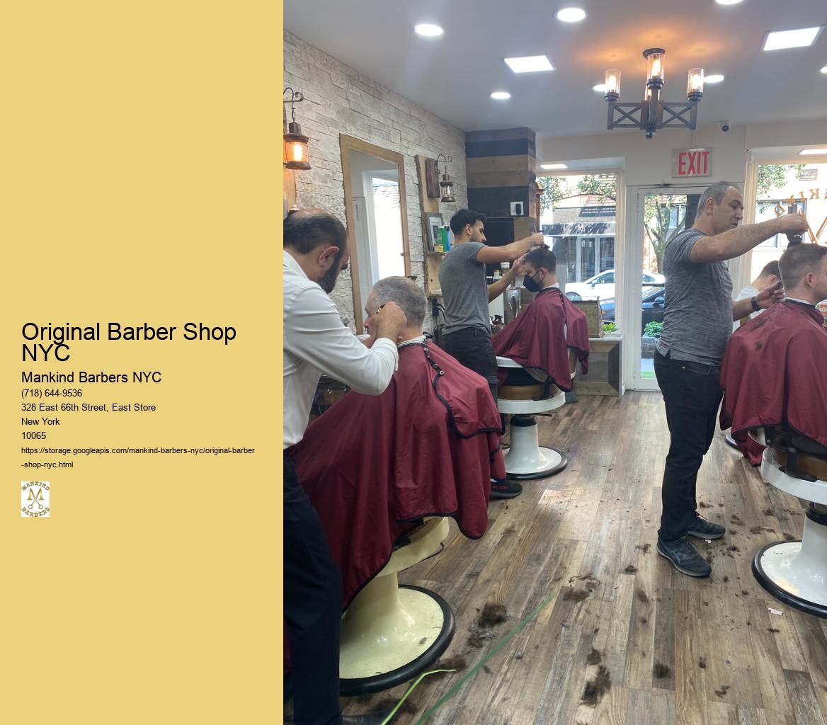 What types of grooming products does Original Barber Shop NYC use during their services?