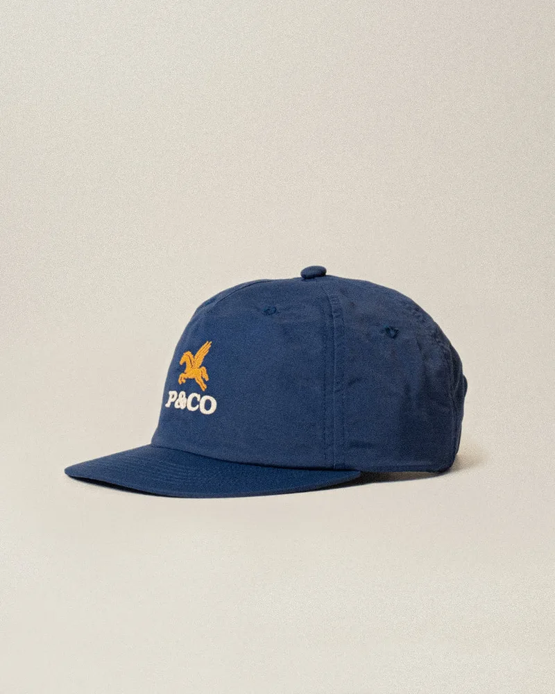 Pegasus Nylon 5 Panel Cap - Navy