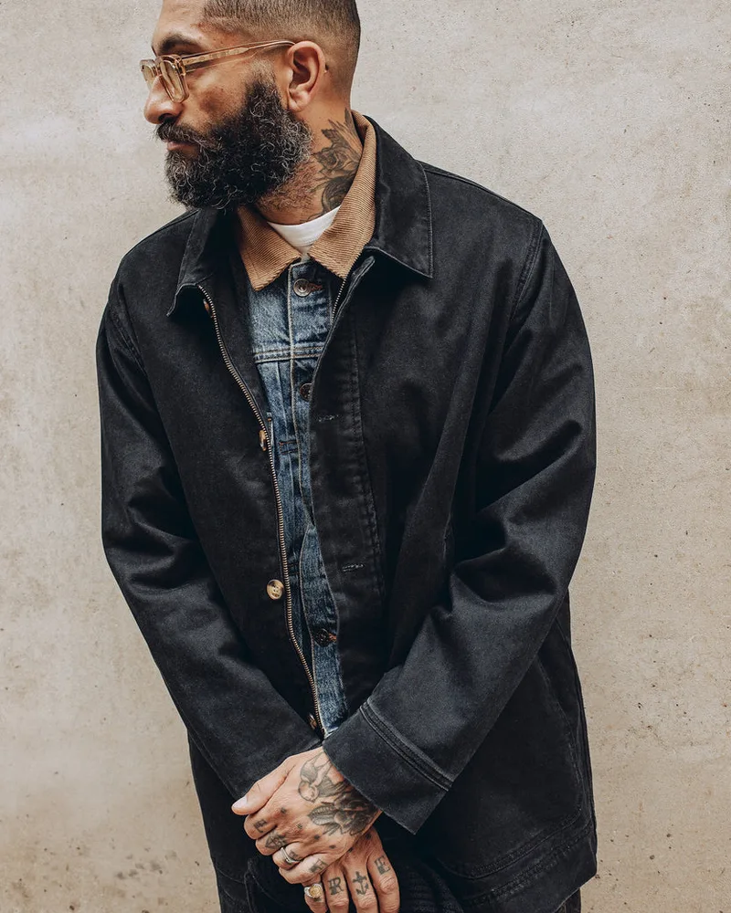 Porter Overcoat - Washed Black