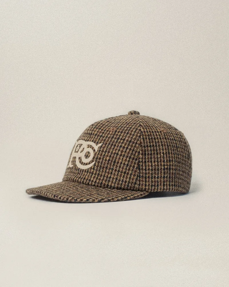 P&Co Classic Cotton Wool 5 Panel Cap - Puppytooth