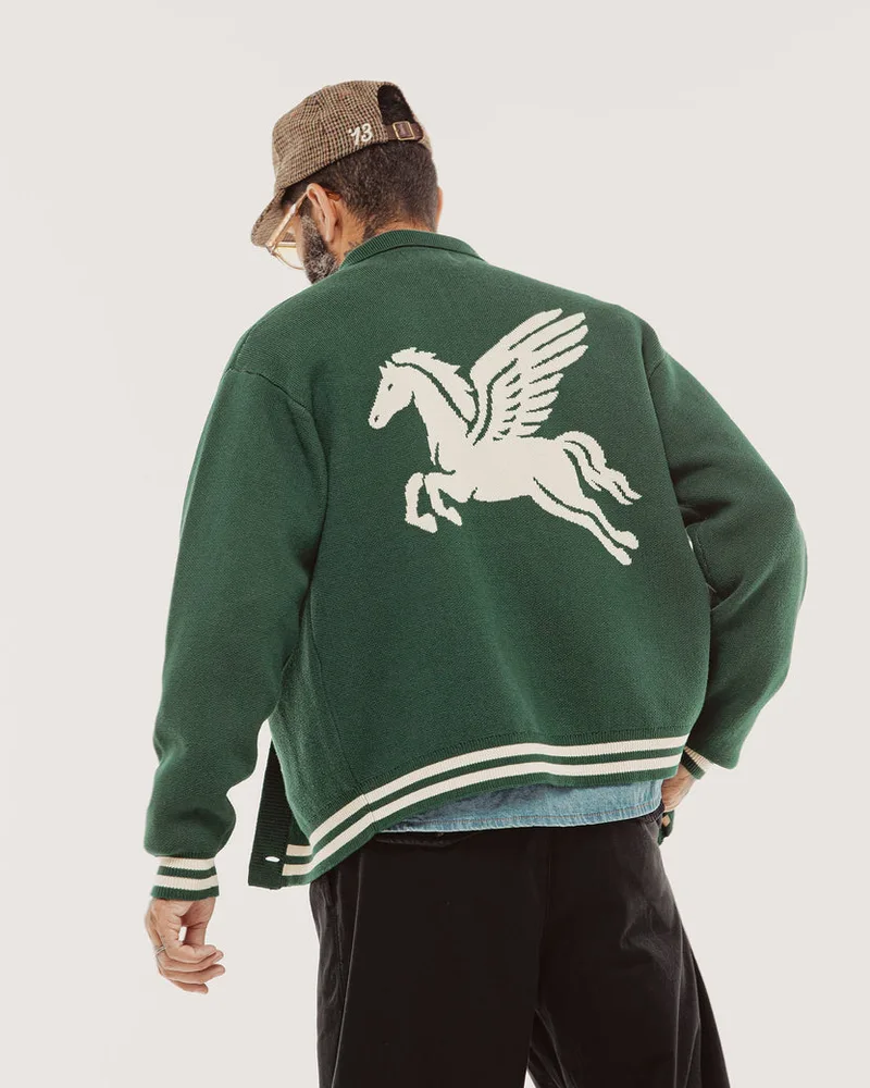 Pegasus Sporting Knitted Cardigan - Forest Green