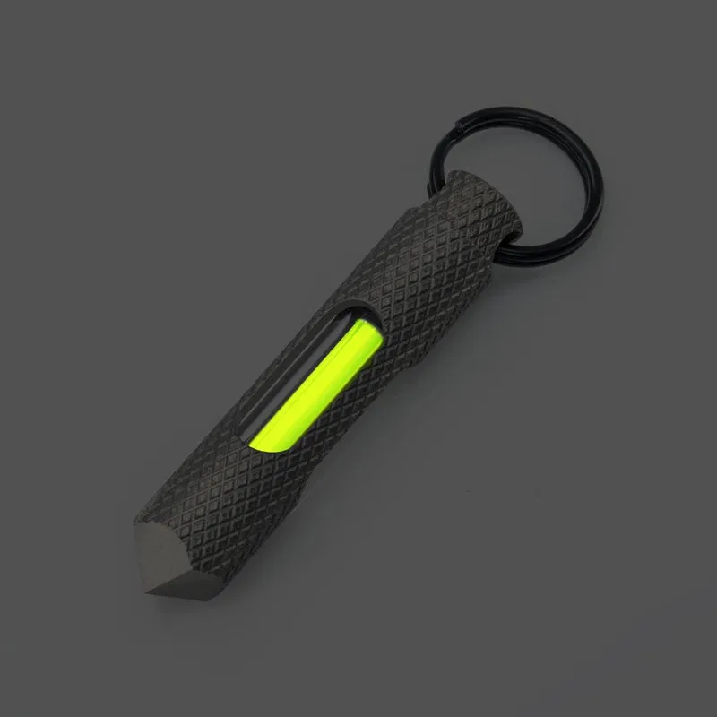 Glow Rhino Knurled Edition Glow Fob - Titanium