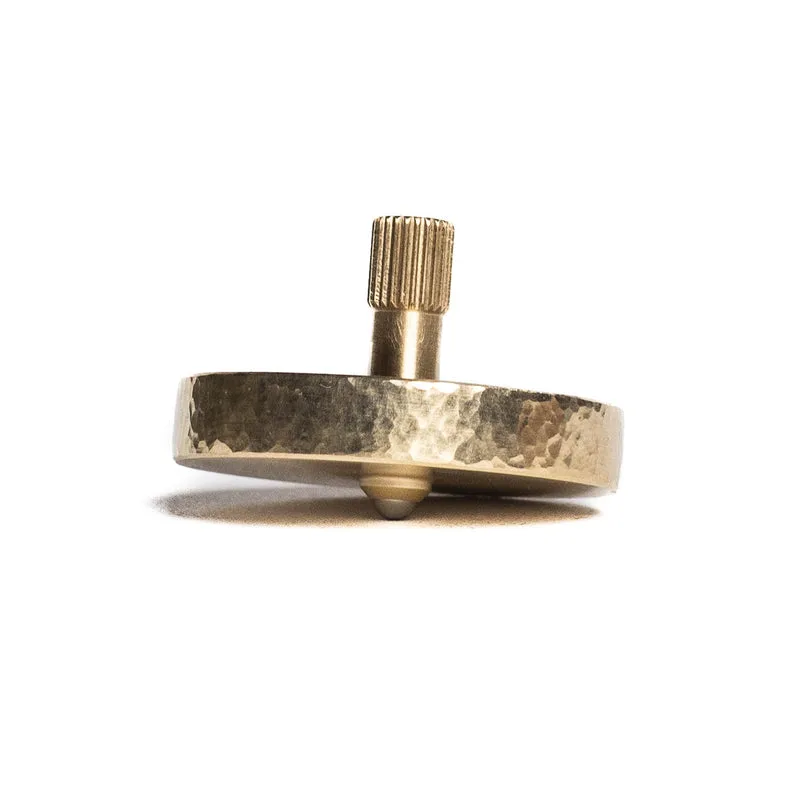 Felix Ure "Atom" Spinning Top - Hammered Brass
