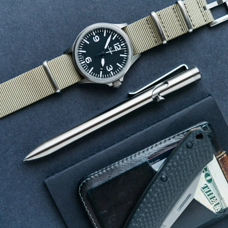 Tactile Turn Bolt Action Pen - Titanium (Short)