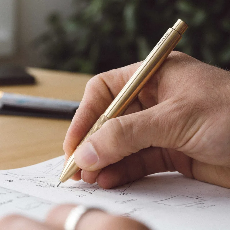 Wingback Mechanical Pencil - Brass