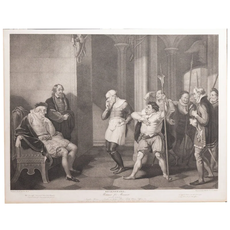 J & J Boydell's "Measure for Measure" Shakespeare Engraving