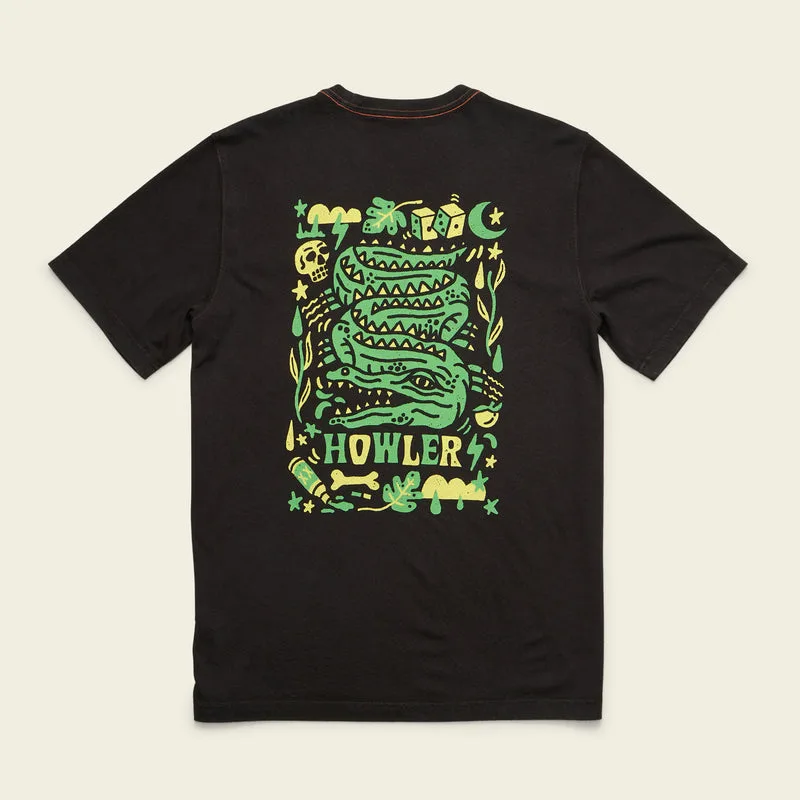 Slithering Gators Cotton Pocket T-Shirt