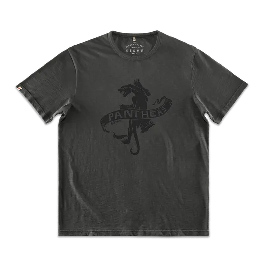 Panthers Slub T-Shirt Black Fade