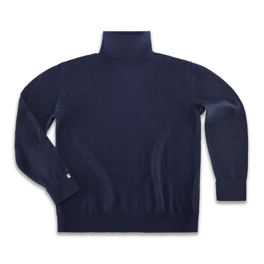 McQueen Taylor Roll Neck Knit Navy