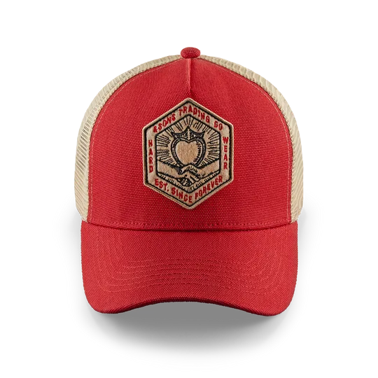 &SONS Union Trucker Cap Vintage Red