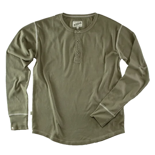 The New Elder Henley Shirt Army Green